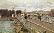 Footbridge at Argenteuil, Alfred Sisley